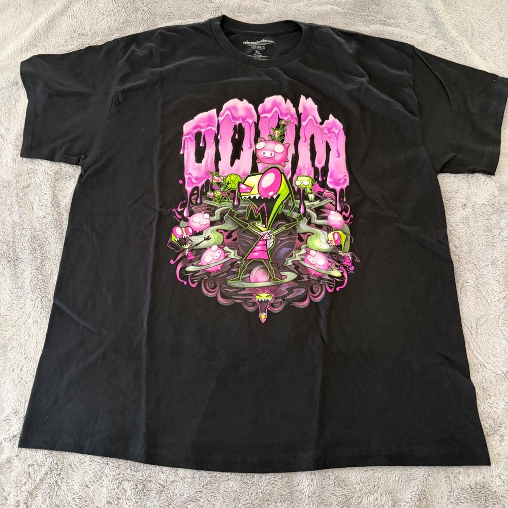NWOT Nickelodeon Invader Zim Gir Doom Graphic T-Shirt Black XL Hybrid Apparel